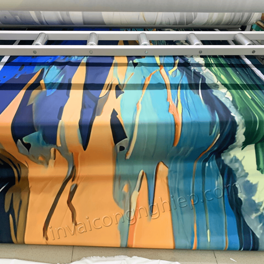 in chuyển nhiệt khổ lớn trên vải